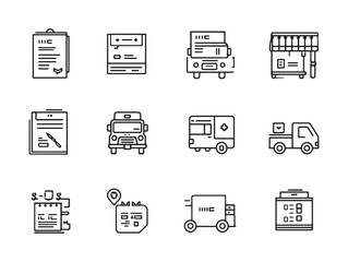 Shipping Invoice Line Art Clear Professional Simple Design