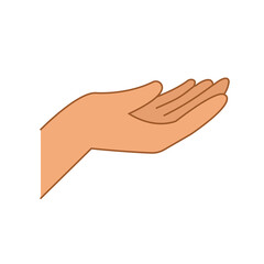 Cupped hand gesture vector art, care or support hand gesture icon vector illustration, holding or protect hand sign, sharing and caring symbol