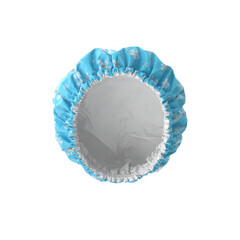 Blue Floral Shower Cap Isolated on Transparent Background