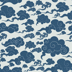 seamless pattern with clouds