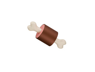 beef steak icon 3d illustration render