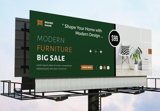 Editable Modern Creative Furniture Billboard Template