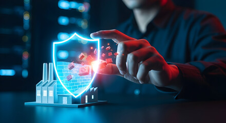 Securing the Future: Cybersecurity Shield Protecting Modern Industrial Factory with Digital Safeguard