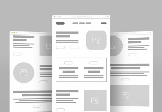 Modern Website Wireframe Layout