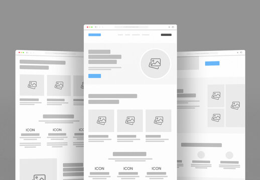 Wireframe Landing Page UX Layout