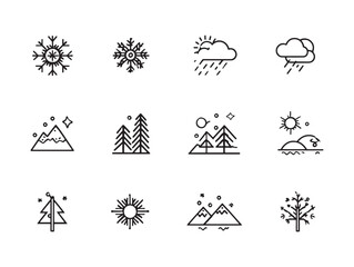 Snowfall Line Art Depicts Quiet Calm Of Winter