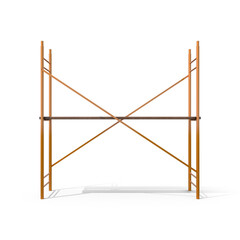 Construction Scaffold Structure Isolated on Transparent Background