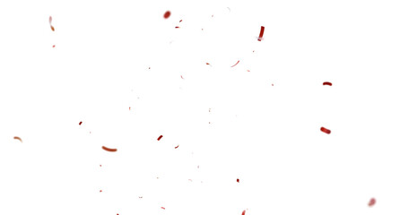 3d Rendering Transparent Confeti PNG. Create birthday and party decoration concept. confetti falling down, Multi Colorful Confetti Overlay Isolated On A Transparent Background. 
