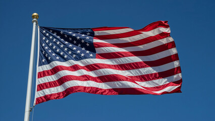 Obraz premium Image of the American flag waving