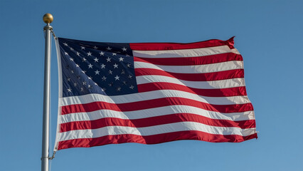 Fototapeta premium Image of the American flag waving