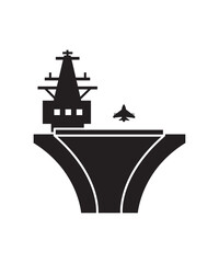 aircraft carrier icon, vector best flat icon.