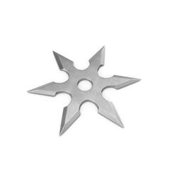 Obraz premium Metal Ninja Throwing Star (Shuriken) Isolated on Transparent Background