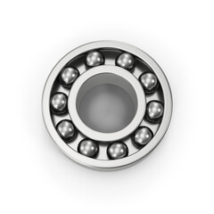 Metal Ball Bearing Isolated on Transparent Background