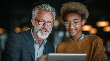 Creative partnership between Baby Boomer's strategic thinking and Gen Z's digital fluency