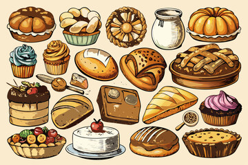 seamless background with sweets