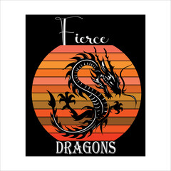 DRAGONS T-SHIRT DESIGN, this t-shirt design is very interesting and inspired to the people . MOST of the people like the t- shirt
