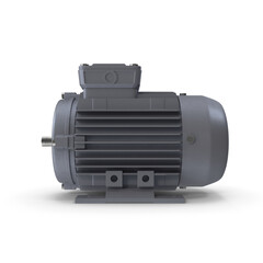 Industrial Electric Motor Isolated on Transparent Background