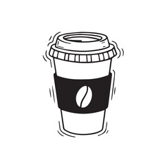 Take away coffee cup doodle