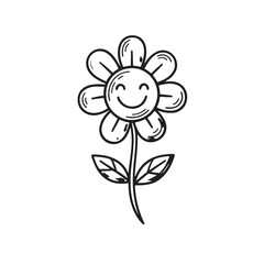 Cheerful flower icon