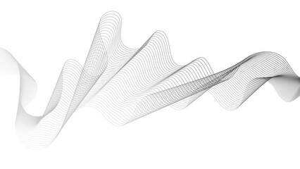 Abstract backdrop with grey wave gradient lines