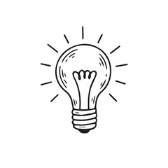 Idea lighbulb doodle