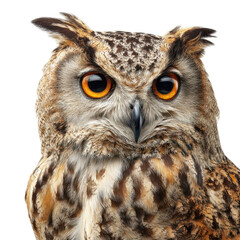 Obraz premium Majestic Owl with Striking Eyes and Detailed Feathers Display