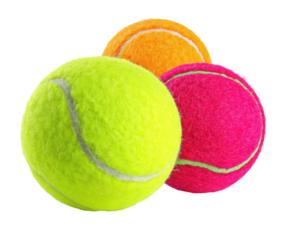 Colorful tennis balls for sport and fitness activities or games