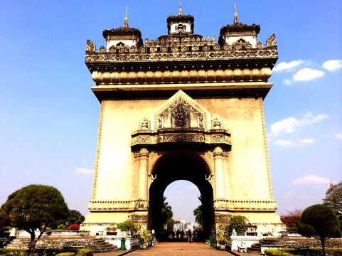 Fototapeta arch of triumph in Vientiane, the capital of Laos
