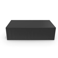 Black Rectangular Box Isolated on Transparent Background