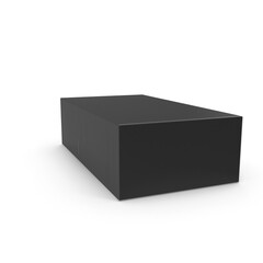 Black Rectangular Box Isolated on Transparent Background