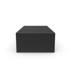 Black Rectangular Box Isolated on Transparent Background