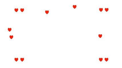 Animated hearts background loop. A romantic and dynamic overlay perfect for Valentine's Day videos, wedding announcements, social media, and love-themed projects. alpha transparent background - Powered by Adobe