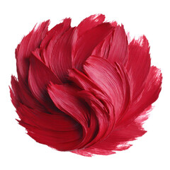 A stunning red flower composed of swirling brush strokes, creating an artistic and vibrant representation. Ideal for design projects or as a decorative element.