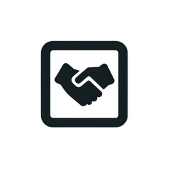 Handshake Icon Symbolizing Agreement, Partnership, and Collaboration