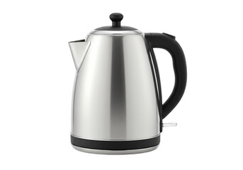 Obraz premium Stainless Steel Electric Kettle: Kitchen Appliance Product Photography