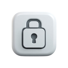 Modern Lock Icon Representing Security and Protection Concept