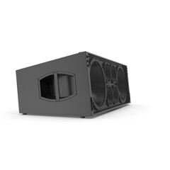 Obraz premium Black Audio Speaker Isolated on Transparent Background