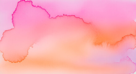 Obraz premium Watercolor pink orange abstract background texture for design and creative projects soft and dreamy art