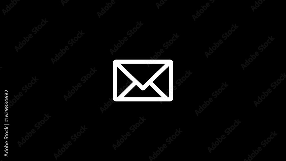 Aufkleber white color message box animation icon conversation notice receive massage animated sign symbol. mes
