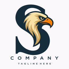 Letter S Eagle Logo Designs