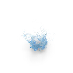 Dynamic Water Splash Isolated on Transparent Background
