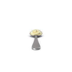 Spoonful of Mayonnaise Isolated on Transparent Background