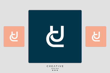 Set Of CU, UC, C, U, Abstract Letters Logo Monogram