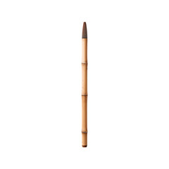 Naklejka premium Bamboo writing brush, brown tip, calligraphy isolated object on a transparent background 