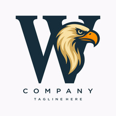 Letter W Eagle Logo Designs