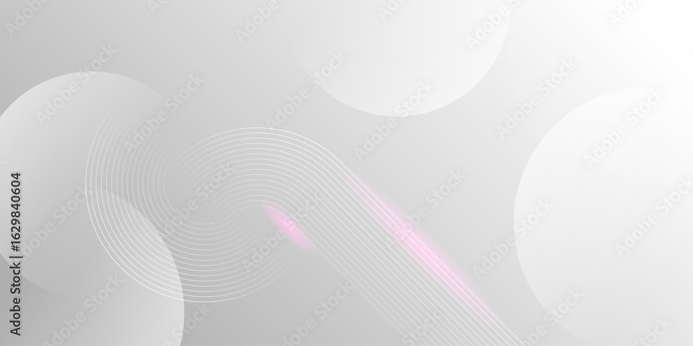 Aufkleber elegant white abstract background with smooth circle lines and subtle pink light effect. suitable fo