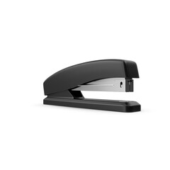 Black Office Stapler Isolated on Transparent Background