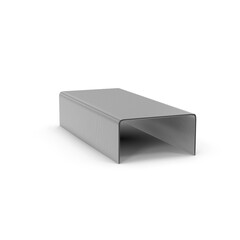 Stack of Metal Staples Isolated on Transparent Background