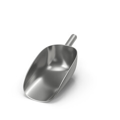 Metal Scoop Shovel Isolated on Transparent Background
