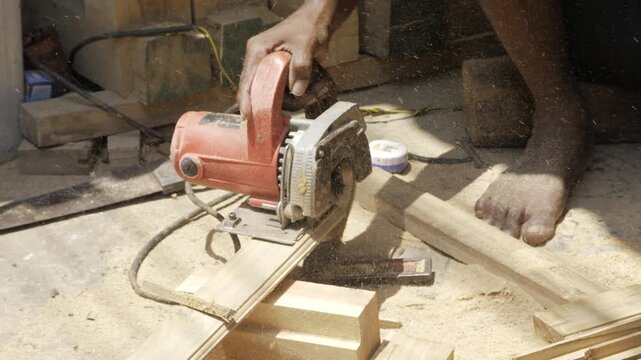 Mastering the Craft - Efficient Woodcutting with a Power Tool